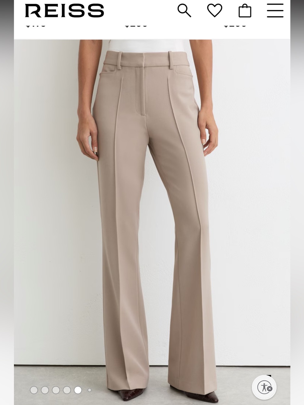 Reiss Flared Suit Trousers 4R